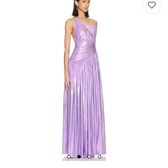 Retrofete Purple Backless Pleated Gown - Picture 3 of 9